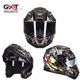 GXT motorcycle helmet men's summer breathable personality cool double lens uncovered helmet anti-fog full-cover Bluetooth four seasons