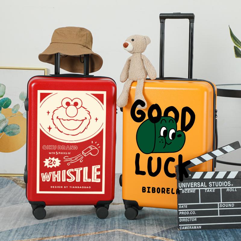 Sesame Street Lightweight Trolley Suitcase 20inch Internet Celebrity ins Suitcase for Women Small Universal Wheels 24inch Student Travel Suitcase
