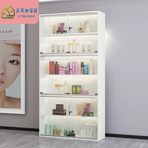Дисплей продукта шкаф супермаркет на полке ремня косметики витрины стеклянная дверь красавица.