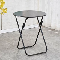 60*71 Blackfare Black Round Table