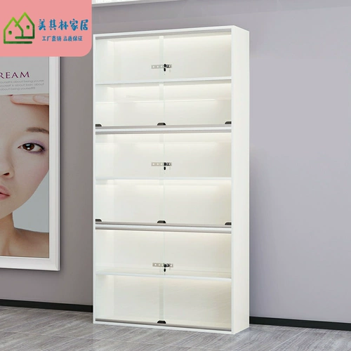 Дисплей продукта шкаф супермаркет на полке ремня косметики витрины стеклянная дверь красавица.