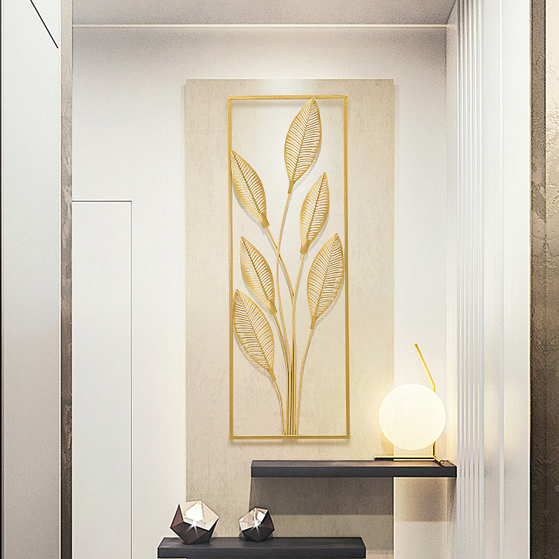 Nordic modern wrought iron wall living room sofa background wall decoration pendant light luxury wall decoration wall decoration