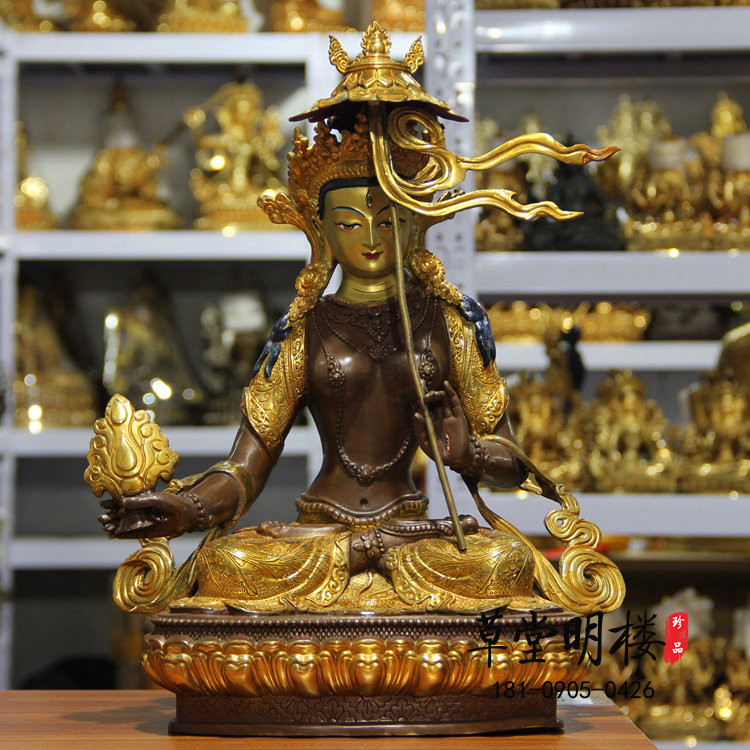Tibetan Tantra Tang Big White Buddha Cover Pure Copper Gift Seiko Buddha's parts can be stored