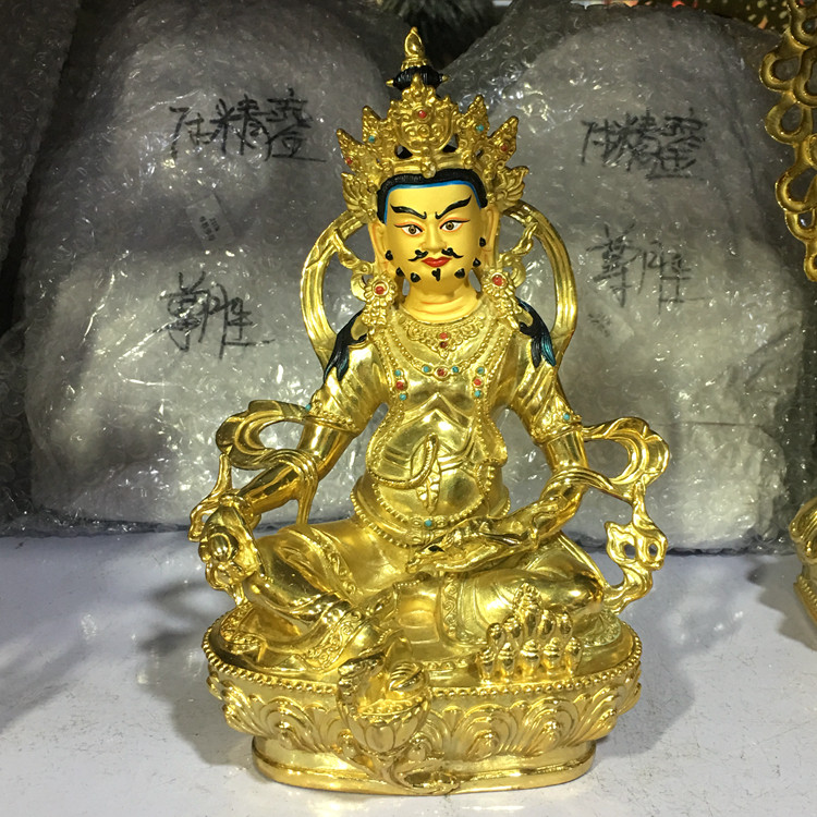 Huang Qiu Buddha Tibetan Tibetan Palace Pure Bronze - Given Tibet - Gold Tibet - Bala Seven Inch Seven - Inch Brass Copper Cover can be stored