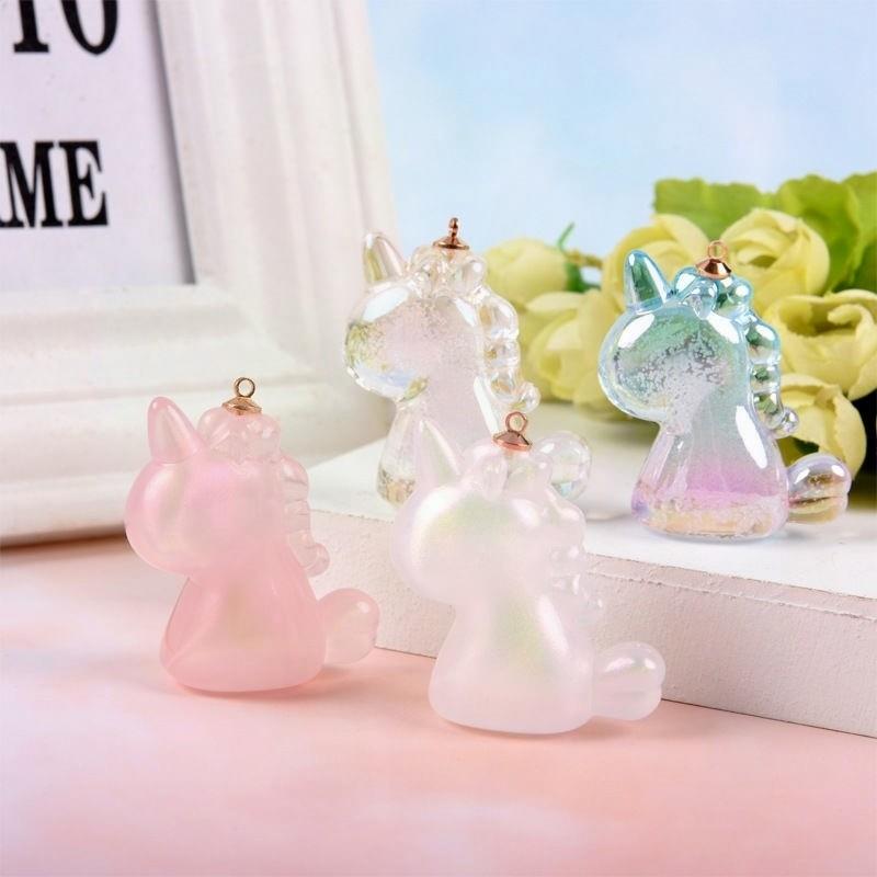 Girly Crystal Unicorn Keychain Pendant High-Quality New Exquisite Transparent Ornament Couple Bag Decoration