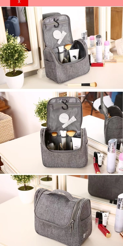 Haike Oxford vải du lịch vệ sinh xách tay túi mỹ phẩm cầm tay nữ dung lượng lớn màu đen lưu trữ không thấm nước - Rửa sạch / Chăm sóc vật tư túi lưới đựng mỹ phẩm