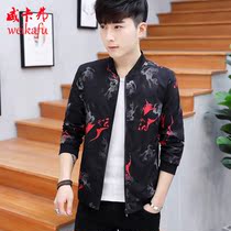 Jacket mens spring clothing Han version trendy body handsome mens clothing baseball clothes 2022 Spring and autumn season new casual jackets