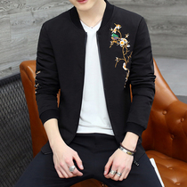 Mens Jacket 2021 Spring and Autumn New Korean casual fashion embroidery jacket spring slim handsome baseball uniform