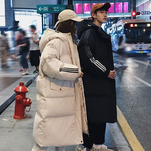 Парная одежда для влюбленных, пуховик, длинная куртка, широкая цветовая палитра, увеличенная толщина, французский стиль, длина макси