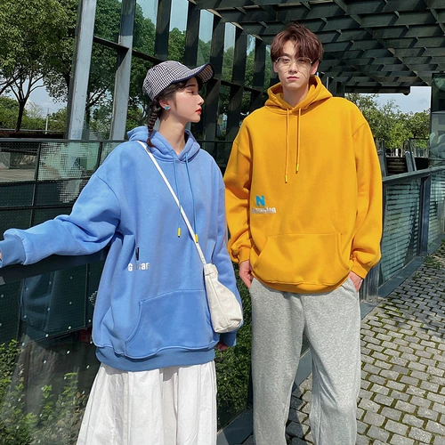 Осенняя демисезонная небольшая дизайнерская брендовая парная одежда для влюбленных, толстовка, тренд сезона, 2020, оверсайз