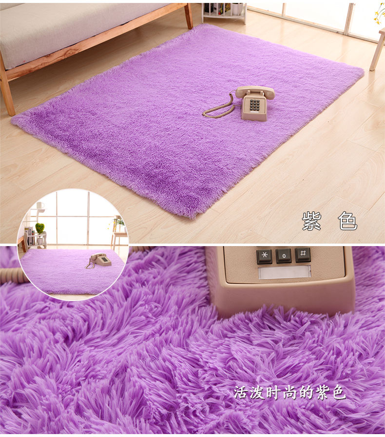 Silky thảm dày có thể được nước cuốn trôi màu thảm thảm mượt phòng khách bàn cà phê ngủ cạnh giường ngủ thảm Continental - Thảm thảm gấp gọn