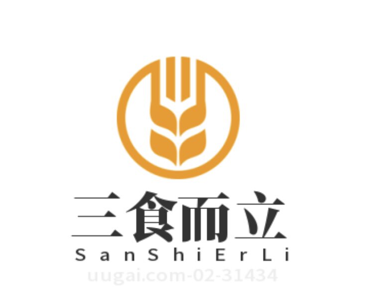 三食而立餐料基地的LOGO