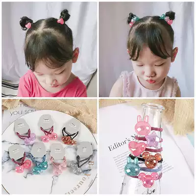 Girl cute tie small debate Hairband cartoon love baby rabbit Hairband children rubber band hair ring durable not hurt hair rope
