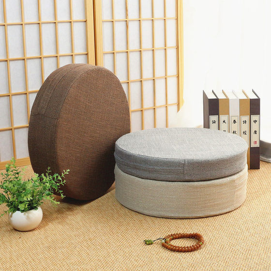 Japanese-style tatami mat futon cushion thickened pier dismantling and washing tea ceremony bay window round meditation cushion meditation kneeling cushion