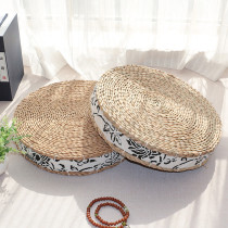 Futon cushion Kneeling mat Yoga cushion Meditation mat Tatami cushion Meditation straw woven rattan mat Round thickened Pu pad