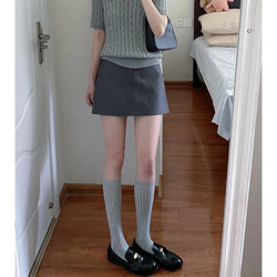 Dark Gray Suit Skirt for Women, Autumn 2025 New High-Waisted A-Line Pencil Skirt, Petite Slimming Elegant Short Skirt