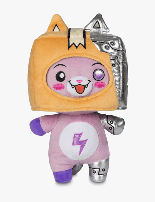 新款机械lankybox变装纸盒狐狸毛绒公仔lankybot无灯款机器人玩偶Taobao