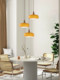 Nordic Restaurant Lamp Bedside Pendant Light Bar Counter Solid Wood Mid-Century Style Simple Modern Cream Style Eye-Protecting Persimmon Pendant Lamp