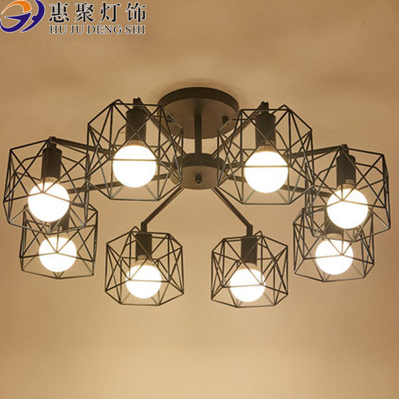 Nordic Creative Living Room Ceiling Lamp Modern Simple Personalized Lighting Bedroom Study Children's Room Iron Spider Lamp