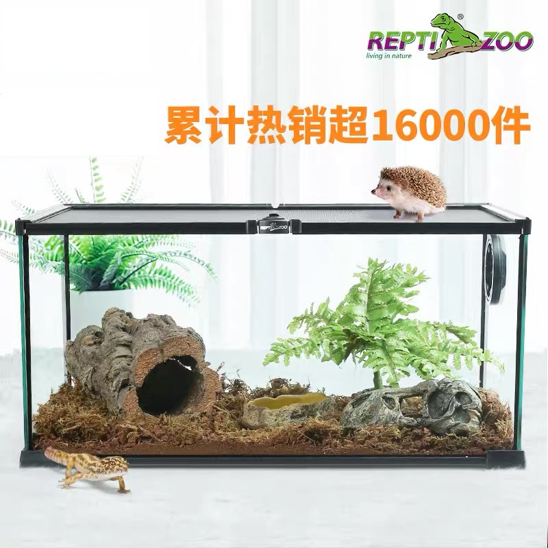 Reptile rearing box Reptizoo hosts crab Hedgehog Land Tortoise Lizard Corner Frog Patron Glass Villa for a View Microscape