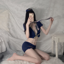 RESISTU the seduction on the plane womens sexy hip dress stewardess uniform set sex role play