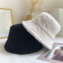 Small crowdfish womens hat fisherman hat-head circumference autumn winter ladies winter plush brief imitation lamb hair reduction