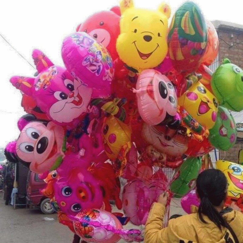 Large Flying Cartoon Animal-Shaped Balloons, Aluminum Foil Balloons for Parks and Street Stalls, Helium Balloons