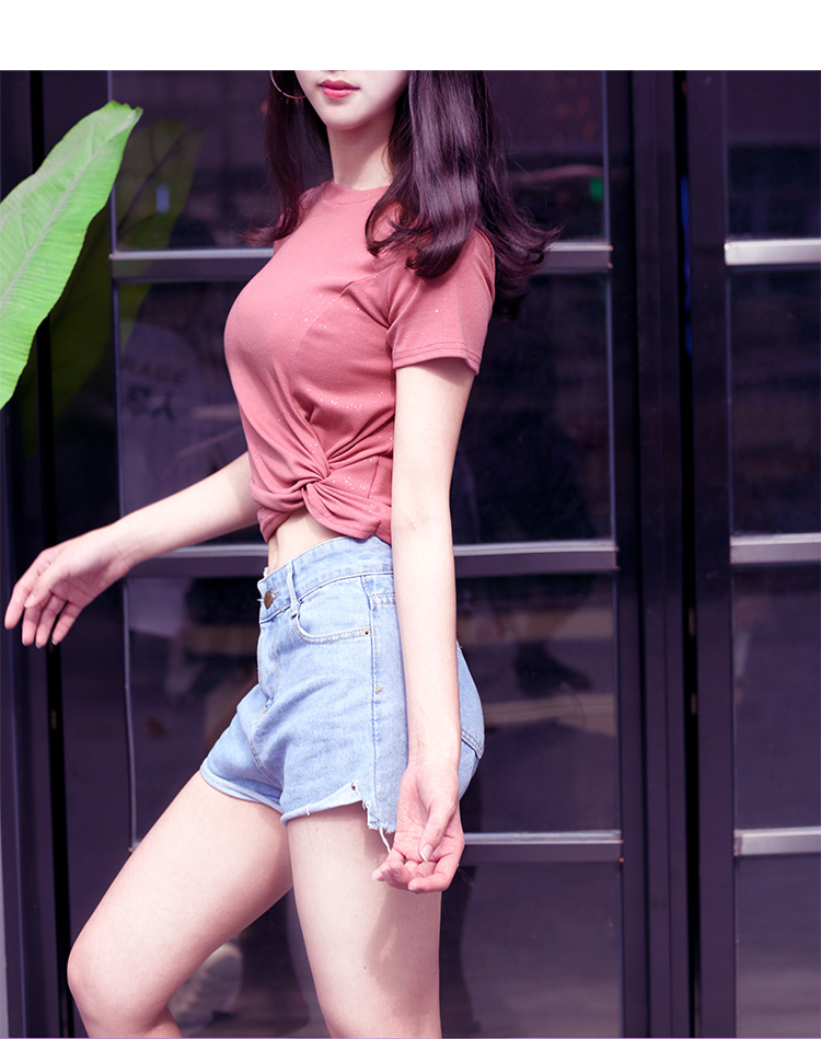 Mùa hè mới mỏng vòng cổ ngắn tay áo ngắn phần khô nhanh thể thao t-shirt hot hạt casual hoang dã cao eo áo sơ mi nữ triều áo ba lỗ gymshark