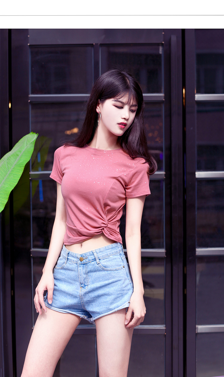 Mùa hè mới mỏng vòng cổ ngắn tay áo ngắn phần khô nhanh thể thao t-shirt hot hạt casual hoang dã cao eo áo sơ mi nữ triều áo ba lỗ gymshark