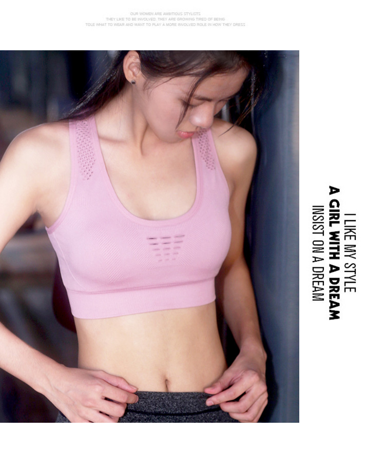 Hollow áo ngực thể thao thu thập chống sốc áo ngực khô nhanh chóng thoải mái thở chạy đào tạo vest vest đồ lót phụ nữ áo quần tập yoga