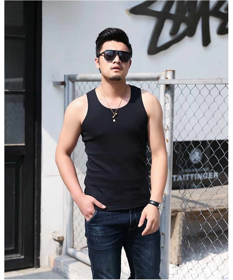 Áo vest nam cotton đáy quần trẻ trung tự canh mùa hè thoáng khí tập thể dục áo len thấm mồ hôi áo lót không gọng