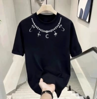 Черное ожерелье с буквами, принт