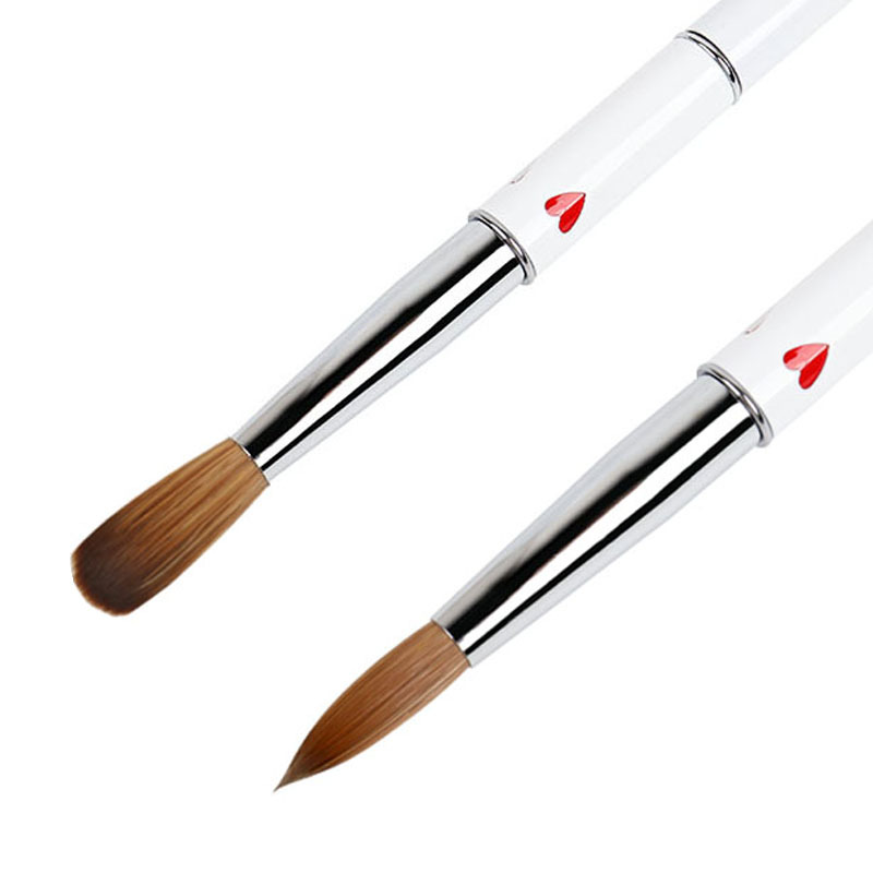 Nail Art Pure Mink Hair Crystal Extension Mink Brush Crystal Nail Extension Powder Dipping Crystal Liquid European and American Long Nail Brush