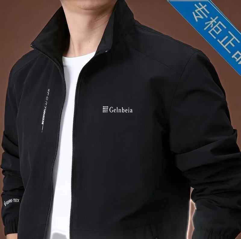 Spring New Model 9968 #   Goronbeia Brand Stand-Up Collar Jacket, Soft Shell, Waterproof, Imported, Multi-Thread Embroidery