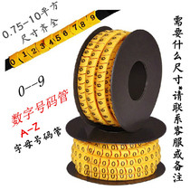 Number number Line number tube code 1-10 square(0-9 sets)Wire network cable number tube 2 5 square
