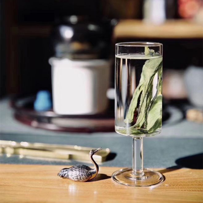 Japanese handmade Heat-resistant thick glass Monkey Kui special cup Transparent glass green tea cup smelling cup kung fu tea set