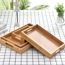 Bamboo tea tray Kung Fu tea set Large tea tray Tea table Japanese simple bamboo tray rectangular solid wood tea sea