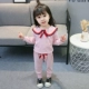 Bộ đồ cotton bé gái 4 mùa xuân 3 tuổi bé gái mặc áo len trẻ em quần hai bộ 2 quần áo xuân hè cho bé 5 - Phù hợp với trẻ em