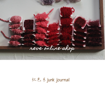 3yulab Red Ensemble Special Decorative Rope Hand Tent With Junk Journal Material Swing Pat Props