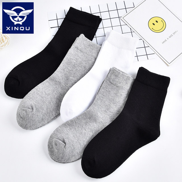 ຖົງຕີນເດັກນ້ອຍຊາຍບໍລິສຸດພາກຮຽນ spring ແລະດູໃບໄມ້ລົ່ນຝ້າຍຫນາສີດໍາ socks ເດັກນ້ອຍຜູ້ຊາຍດູໃບໄມ້ລົ່ນແລະລະດູຫນາວ socks ເດັກນ້ອຍຂະຫນາດກາງແລະຂະຫນາດໃຫຍ່ socks