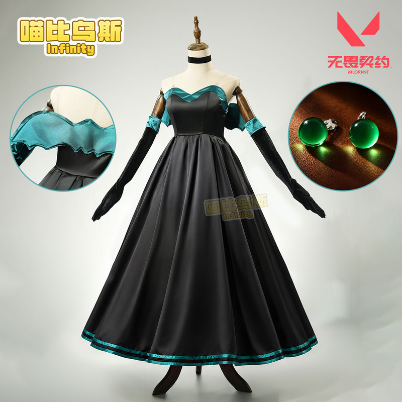 Meowbius Halloween Sage Long Dress Valorant Valorant's Valorant's Sage Nurse Cosplay Costume