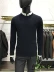 2 màu len 100% Dày trung bình Navy Black nam mùa thu và mùa đông áo len cổ tròn mới Phiên bản tiêu chuẩn áo thun unisex Áo len