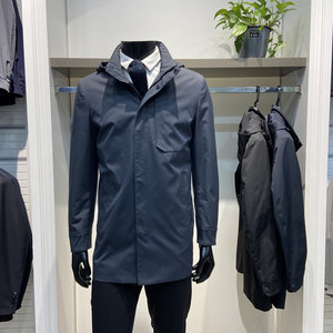 23 autumn new products dark placket men's hat detachable windbreaker business casual jacket lenzon collar