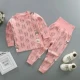 . Baby Qiuyi Longpants Set Đồ lót trẻ em bằng vải cotton Mùa xuân Em bé Eo cao Quần bảo vệ Bụng Cô gái Mùa xuân và Mùa thu Đàn ông - Quần áo lót