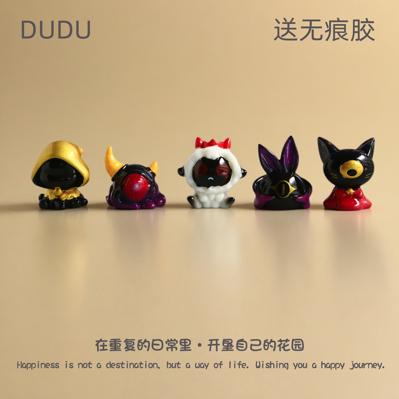 Dark Style Halloween Demon Cat Desktop Healing Ornament Computer Car Dashboard Screen Decoration Ornament