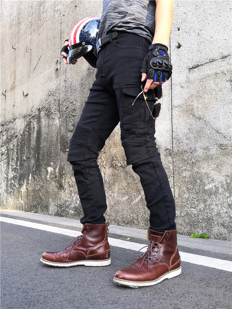 2019 New Spring Summer Army Green Harley đầu máy chống vỡ quần áo bảo hộ chống xe máy quần jeans cưỡi quần đua xe máy nam - Xe máy Rider thiết bị phụ kiện bảo vệ đầu gối