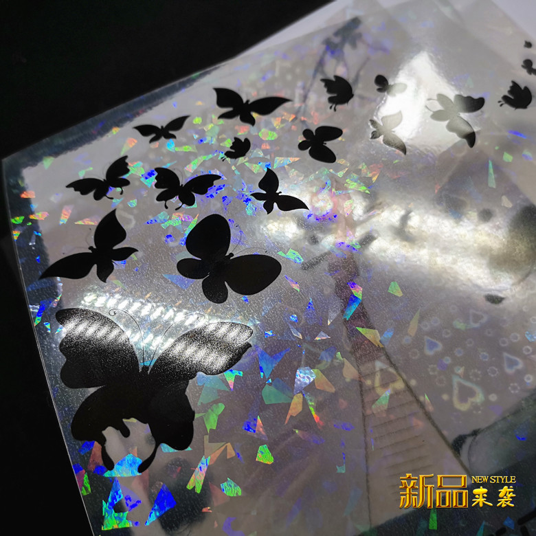 Mobile phone protective shell transparent printing negatives paper extremely light laser dazzling film A4 back adhesive inkjet 7 color light column butterfly loving