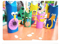 Kindergarten Round Paper Silo Handmade Material Hoisting Decoration Zone Corner Active Beauty Industrial Zone Environmental Creative Hanging