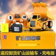 Double Eagle Điều khiển từ xa Mine Kỹ thuật vận chuyển Xe nâng Xe Xô điều khiển từ xa Mô phỏng dỡ tải Ánh sáng của trẻ em Xe đồ chơi