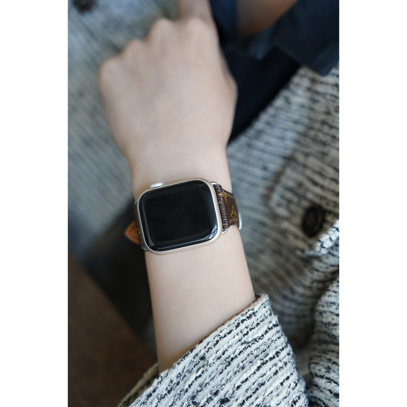Exquisite Workplace Mature Style Apple Watch Strap S12/10/987/Se/Iwatch11 Original Material from Lujia